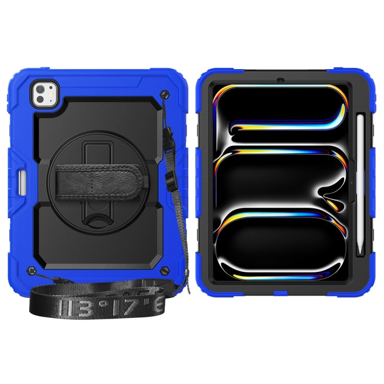 For iPad Pro 11 2024 Silicone Hybrid PC Tablet Protective Case(Black+Dark Blue) - iPad Pro 11 2024 Cases by buy2fix | Online Shopping UK | buy2fix