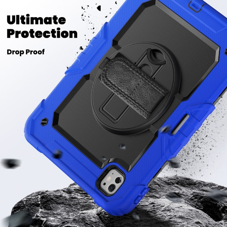 For iPad Pro 11 2024 Silicone Hybrid PC Tablet Protective Case(Black+Dark Blue) - iPad Pro 11 2024 Cases by buy2fix | Online Shopping UK | buy2fix