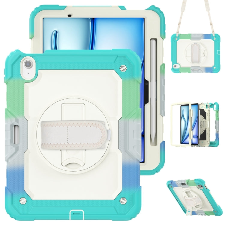 For iPad Air 11 2024 / Air 11 2025 Silicone Hybrid PC Tablet Protective Case(Rainbow Blue) - iPad Air 11 2025 / 2024 Cases by buy2fix | Online Shopping UK | buy2fix