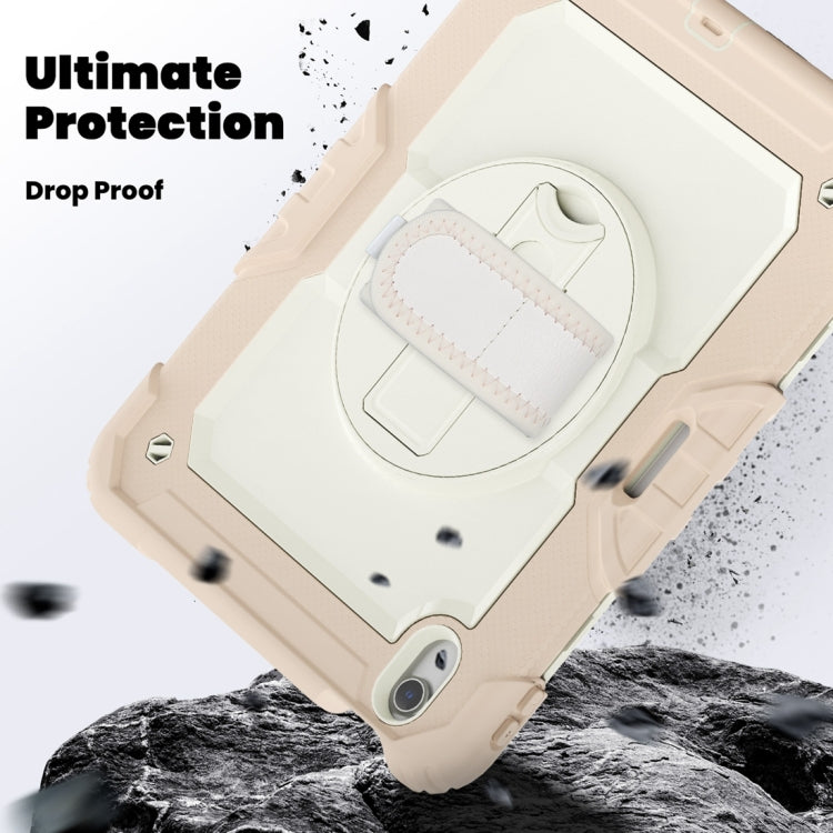 For iPad Air 11 2024 / Air 11 2025 Silicone Hybrid PC Tablet Protective Case(Cream+Rose Gold) - iPad Air 11 2025 / 2024 Cases by buy2fix | Online Shopping UK | buy2fix