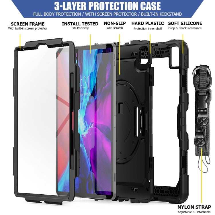 For iPad Pro 13 2024 Silicone Hybrid PC Tablet Protective Case(Black) - iPad Pro 13 2024 Cases by buy2fix | Online Shopping UK | buy2fix