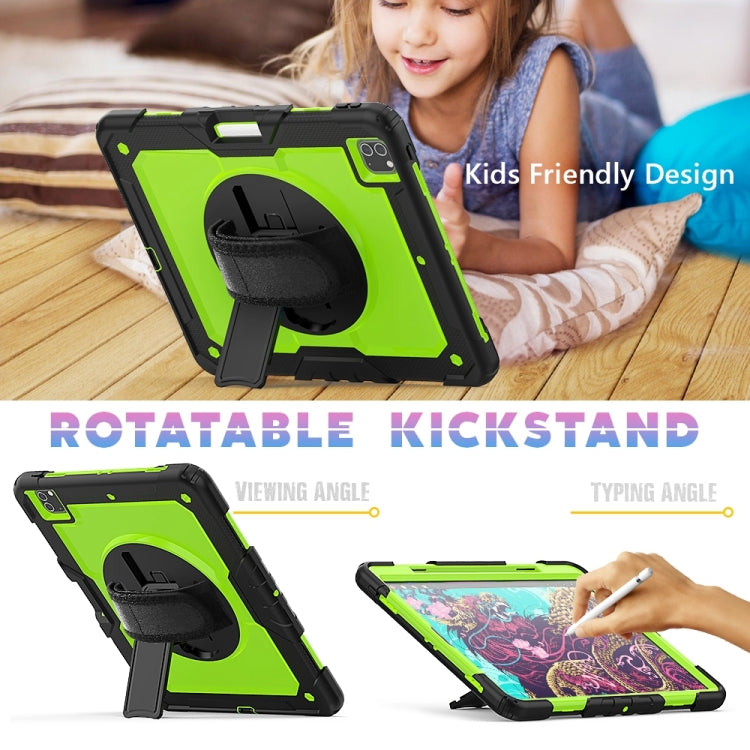For iPad Pro 13 2024 Silicone Hybrid PC Tablet Protective Case(Yellow Green+Black) - iPad Pro 13 2024 Cases by buy2fix | Online Shopping UK | buy2fix