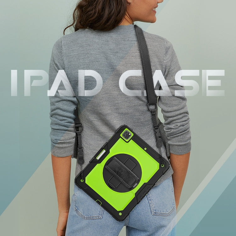 For iPad Pro 13 2024 Silicone Hybrid PC Tablet Protective Case(Yellow Green+Black) - iPad Pro 13 2024 Cases by buy2fix | Online Shopping UK | buy2fix