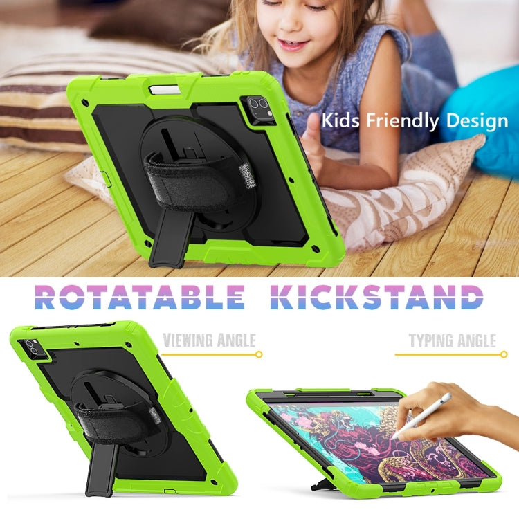 For iPad Pro 13 2024 Silicone Hybrid PC Tablet Protective Case(Black+Yellow Green) - iPad Pro 13 2024 Cases by buy2fix | Online Shopping UK | buy2fix