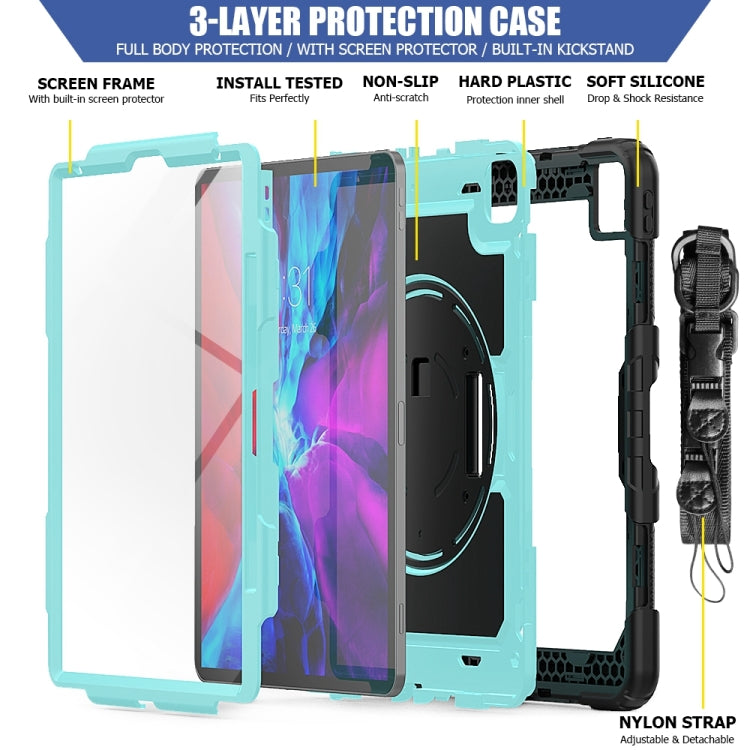 For iPad Pro 13 2024 Silicone Hybrid PC Tablet Protective Case(Light Blue+Black) - iPad Pro 13 2024 Cases by buy2fix | Online Shopping UK | buy2fix