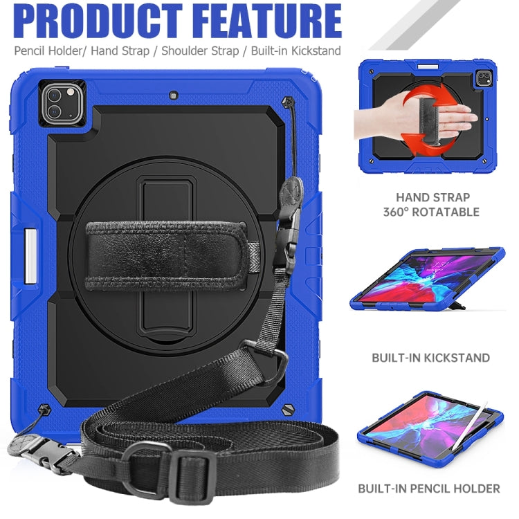 For iPad Pro 13 2024 Silicone Hybrid PC Tablet Protective Case(Black+Dark Blue) - iPad Pro 13 2024 Cases by buy2fix | Online Shopping UK | buy2fix