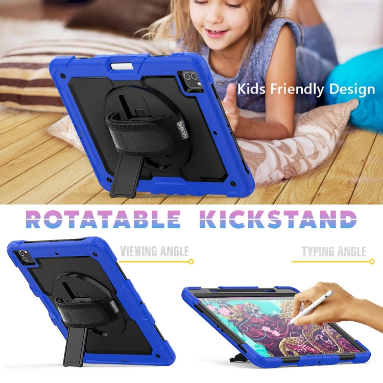 For iPad Pro 13 2024 Silicone Hybrid PC Tablet Protective Case(Black+Dark Blue) - iPad Pro 13 2024 Cases by buy2fix | Online Shopping UK | buy2fix