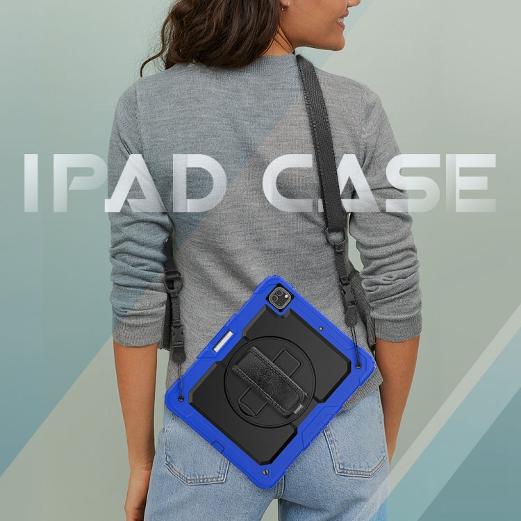For iPad Pro 13 2024 Silicone Hybrid PC Tablet Protective Case(Black+Dark Blue) - iPad Pro 13 2024 Cases by buy2fix | Online Shopping UK | buy2fix
