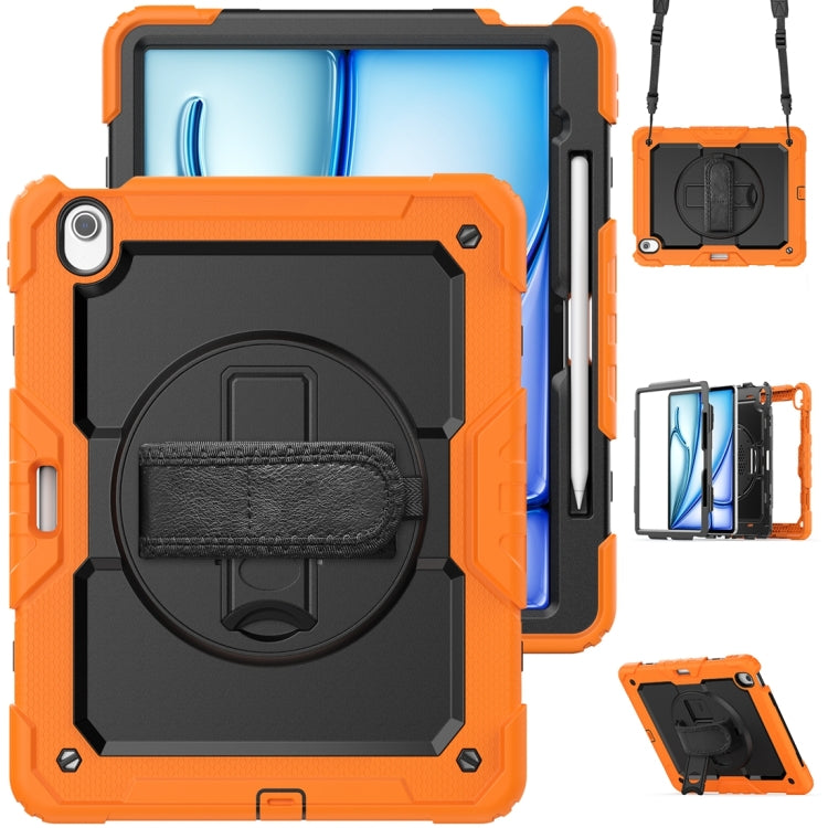 For iPad Air 13 2024 / Air 13 2025 Silicone Hybrid PC Tablet Protective Case(Orange+Black) - iPad Air 13 2025 / 2024 Cases by buy2fix | Online Shopping UK | buy2fix