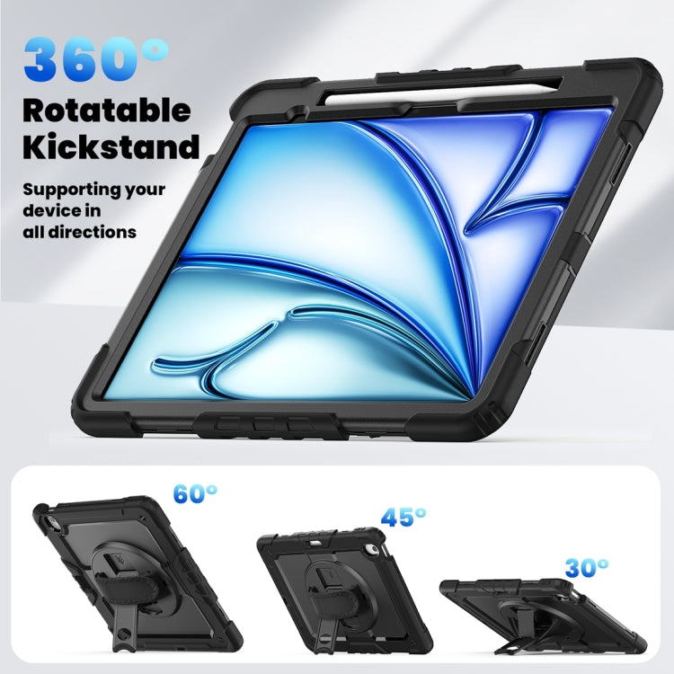 For iPad Air 13 2024 / Air 13 2025 Silicone Hybrid PC Tablet Protective Case(Black) - iPad Air 13 2025 / 2024 Cases by buy2fix | Online Shopping UK | buy2fix