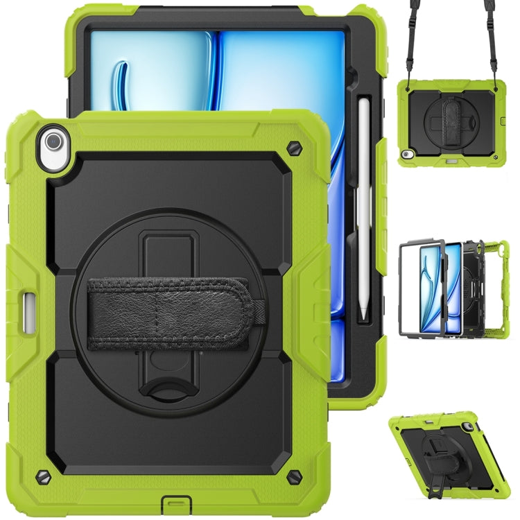 For iPad Air 13 2024 / Air 13 2025 Silicone Hybrid PC Tablet Protective Case(Black+Yellow Green) - iPad Air 13 2025 / 2024 Cases by buy2fix | Online Shopping UK | buy2fix