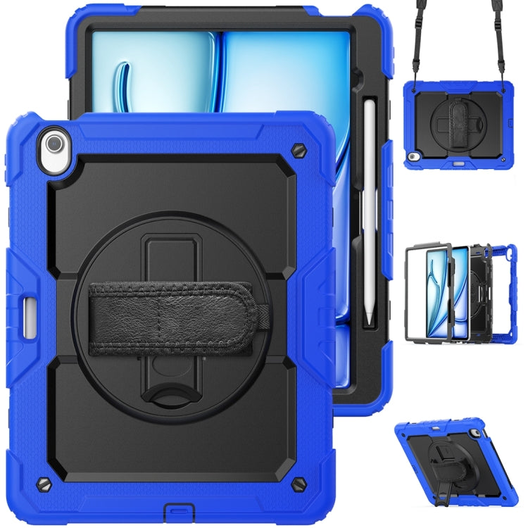 For iPad Air 13 2024 / Air 13 2025 Silicone Hybrid PC Tablet Protective Case(Black+Dark Blue) - iPad Air 13 2025 / 2024 Cases by buy2fix | Online Shopping UK | buy2fix