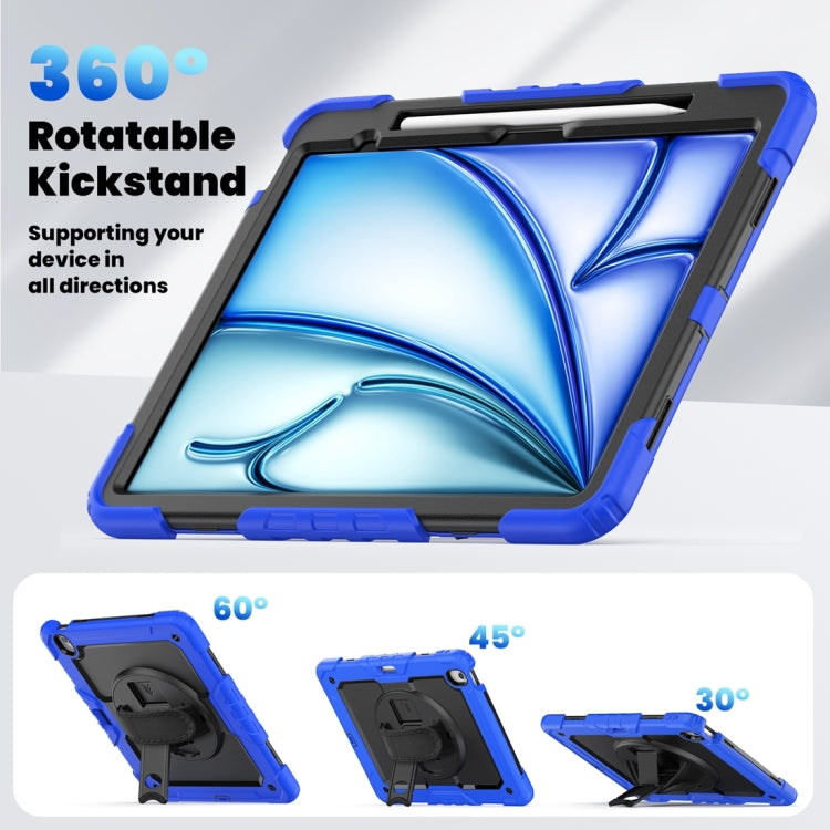 For iPad Air 13 2024 / Air 13 2025 Silicone Hybrid PC Tablet Protective Case(Black+Dark Blue) - iPad Air 13 2025 / 2024 Cases by buy2fix | Online Shopping UK | buy2fix