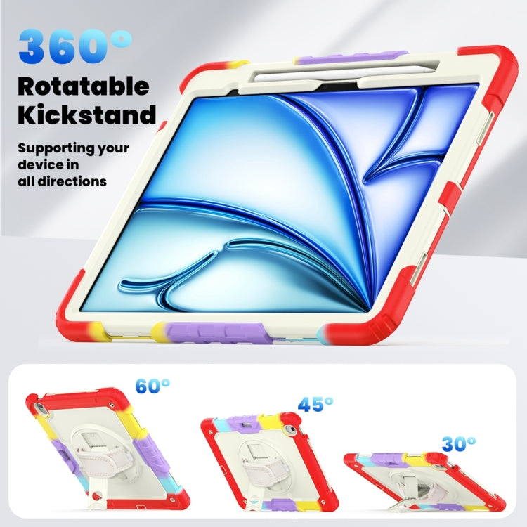 For iPad Air 13 2024 / Air 13 2025 Silicone Hybrid PC Tablet Protective Case(Rainbow Red) - iPad Air 13 2025 / 2024 Cases by buy2fix | Online Shopping UK | buy2fix