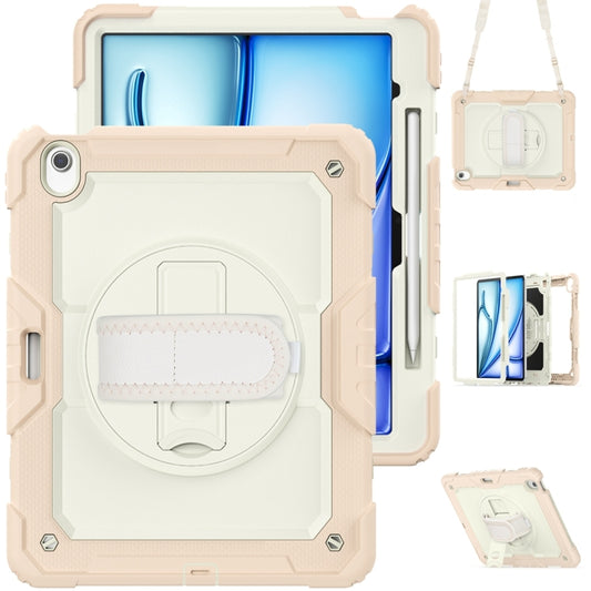 For iPad Air 13 2024 / Air 13 2025 Silicone Hybrid PC Tablet Protective Case(Cream+Rose Gold) - iPad Air 13 2025 / 2024 Cases by buy2fix | Online Shopping UK | buy2fix