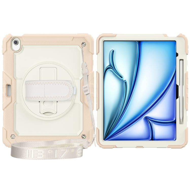 For iPad Air 13 2024 / Air 13 2025 Silicone Hybrid PC Tablet Protective Case(Cream+Rose Gold) - iPad Air 13 2025 / 2024 Cases by buy2fix | Online Shopping UK | buy2fix