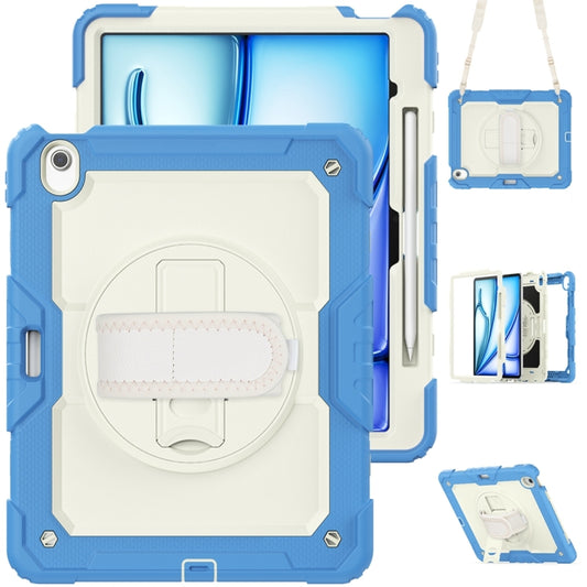 For iPad Air 13 2024 / Air 13 2025 Silicone Hybrid PC Tablet Protective Case(Cream+Navy Blue) - iPad Air 13 2025 / 2024 Cases by buy2fix | Online Shopping UK | buy2fix