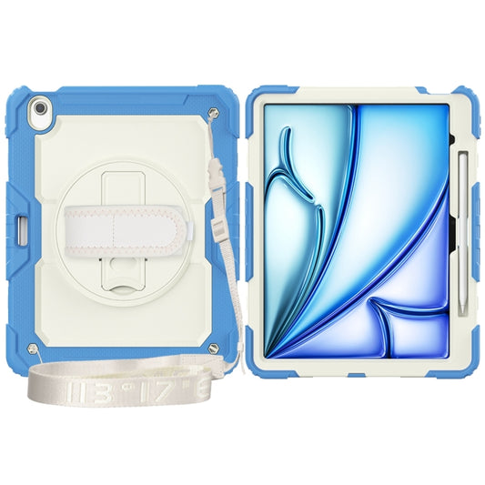 For iPad Air 13 2024 / Air 13 2025 Silicone Hybrid PC Tablet Protective Case(Cream+Navy Blue) - iPad Air 13 2025 / 2024 Cases by buy2fix | Online Shopping UK | buy2fix