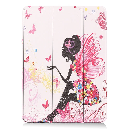 For iPad Air 11 2025 / 2024 Custer Painted 3-Fold Holder Smart Leather Tablet Case(Elf Girl) by buy2fix