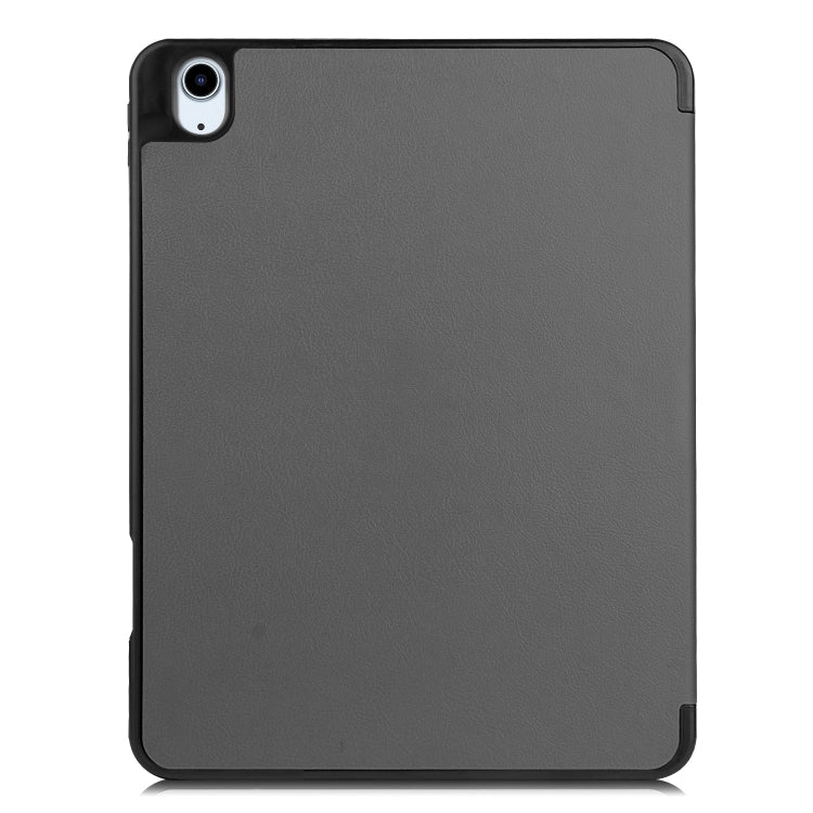 For iPad Air 11 2024 / 2025 Custer TPU Pure Color 3-Fold Holder Smart Leather Tablet Case(Grey) - iPad Air 11 2025 / 2024 Cases by buy2fix | Online Shopping UK | buy2fix