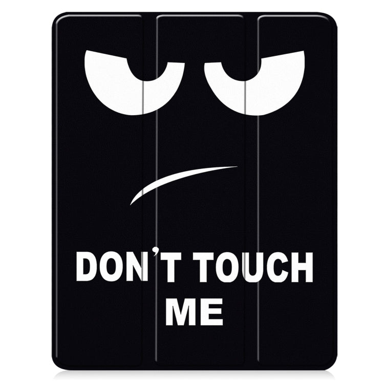 For iPad Air 13 2024 / 2025 Custer Painted 3-Fold Holder Smart Leather Tablet Case with Pen Tray(Big Eye ME) - iPad Air 13 2025 / 2024 Cases by buy2fix | Online Shopping UK | buy2fix
