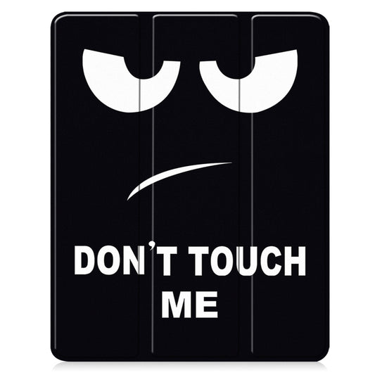For iPad Air 13 2024 / 2025 Custer Painted 3-Fold Holder Smart Leather Tablet Case with Pen Tray(Big Eye ME) - iPad Air 13 2025 / 2024 Cases by buy2fix | Online Shopping UK | buy2fix