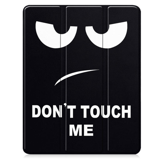 For iPad Pro 13 2025 / 2024 Custer Painted 3-Fold Holder Smart Leather Tablet Case with Pen Tray(Big Eye ME) by buy2fix