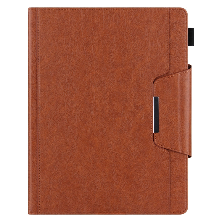 For iPad Pro 13 2024 Solid Color Metal Buckle Leather Smart Tablet Case(Brown) - iPad Pro 13 2024 Cases by buy2fix | Online Shopping UK | buy2fix