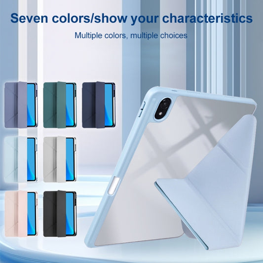 For Huawei MatePad Pro 11 2022 / 2024 Clear Acrylic Deformation Leather Tablet Case(Ice Blue) by buy2fix