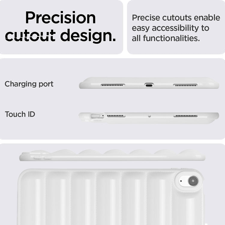 For iPad Air 11 2025 / 2024 Eiderdown Cushion Shockproof Tablet Case(White) - iPad Air 11 2025 / 2024 Cases by buy2fix | Online Shopping UK | buy2fix