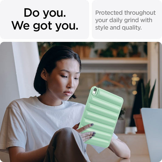 For iPad Air 11 2025 / 2024 Eiderdown Cushion Shockproof Tablet Case(Green) by buy2fix