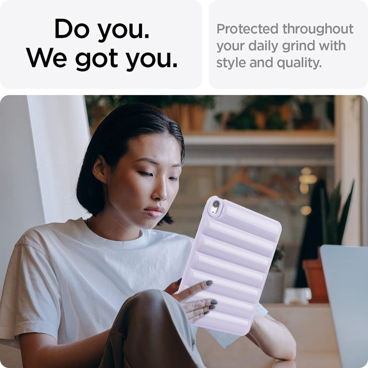 For iPad Air 11 2024 Eiderdown Cushion Shockproof Tablet Case(Purple) - iPad Air 11 2024 Cases by buy2fix | Online Shopping UK | buy2fix