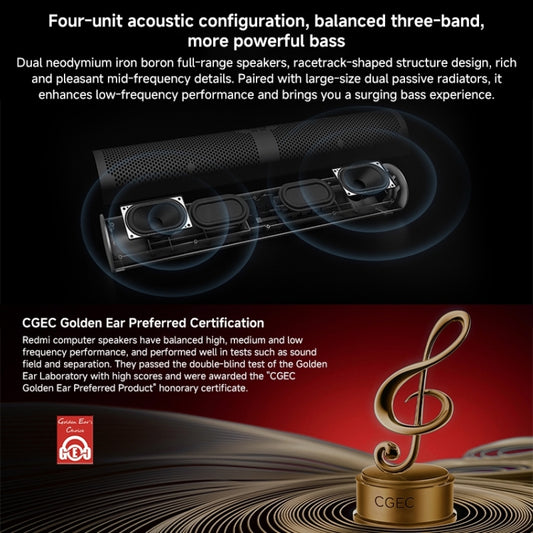 Xiaomi Redmi Computer Bluetooth Speaker with RGB Ambience Light(Black) by Xiaomi