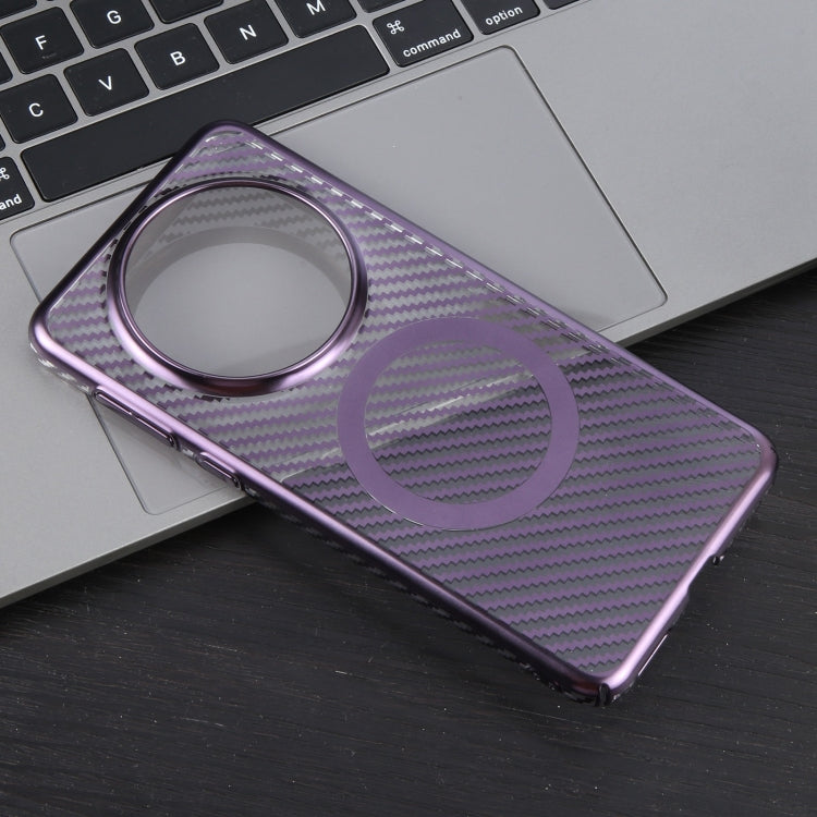 For Huawei Mate 60 Pro /60 Pro+ 6D Plated Carbon Fiber Clear Magsafe PC Phone Case(Aurora Purple) - Huawei Cases by buy2fix | Online Shopping UK | buy2fix