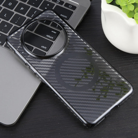 For Huawei Mate 60 Pro /60 Pro+ 6D Plated Carbon Fiber Clear Magsafe PC Phone Case(Starry Black) by buy2fix