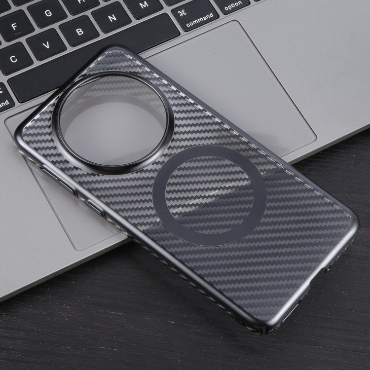 For Huawei Mate 60 Pro /60 Pro+ 6D Plated Carbon Fiber Clear Magsafe PC Phone Case(Starry Black) - Huawei Cases by buy2fix | Online Shopping UK | buy2fix