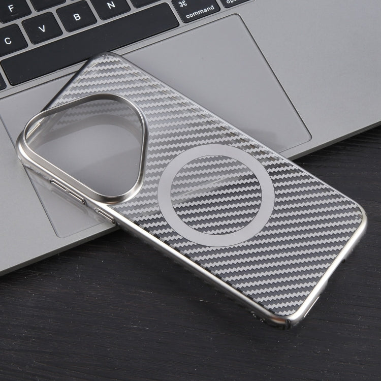 For Huawei Pura 70 Pro /70 Pro+ 6D Plated Carbon Fiber Clear Magsafe PC Phone Case(Titanium Grey) - Huawei Cases by buy2fix | Online Shopping UK | buy2fix