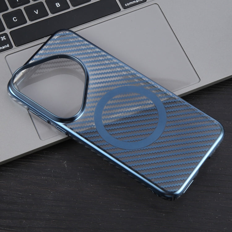 For Huawei Pura 70 Pro /70 Pro+ 6D Plated Carbon Fiber Clear Magsafe PC Phone Case(Dream Blue) - Huawei Cases by buy2fix | Online Shopping UK | buy2fix