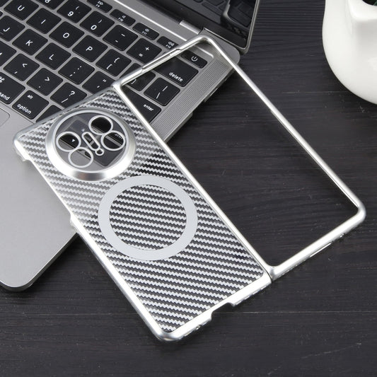 For Huawei Mate X5 6D Plated Carbon Fiber Clear Magsafe PC Phone Case(Starlight Silver) by buy2fix