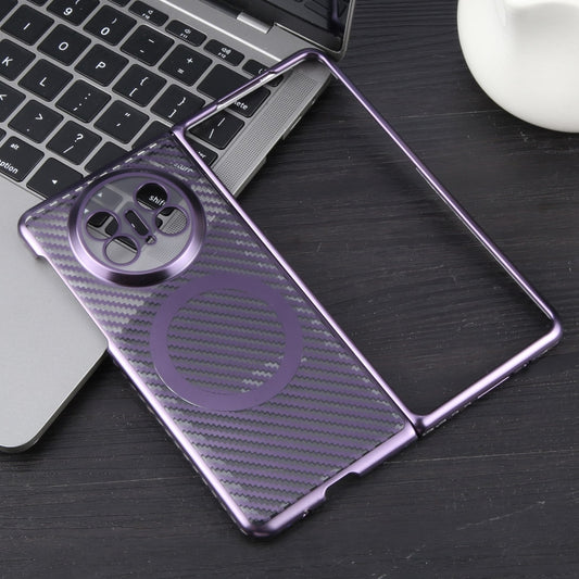 For Huawei Mate X5 6D Plated Carbon Fiber Clear Magsafe PC Phone Case(Aurora Purple) by buy2fix