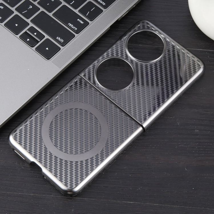 For Huawei Pocket 2 6D Plated Carbon Fiber Clear Magsafe PC Phone Case(Titanium Grey) - Huawei Cases by buy2fix | Online Shopping UK | buy2fix