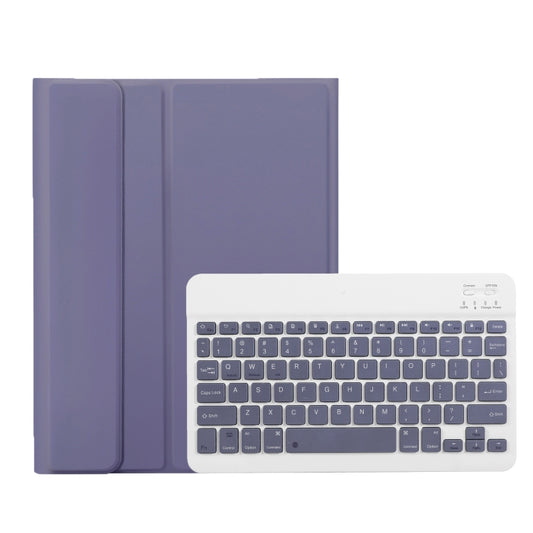 For iPad Pro 11 2024 A13B Lambskin Texture Bluetooth Touch Keyboard Leather Tablet Case with Pen Slot(Purple) by buy2fix