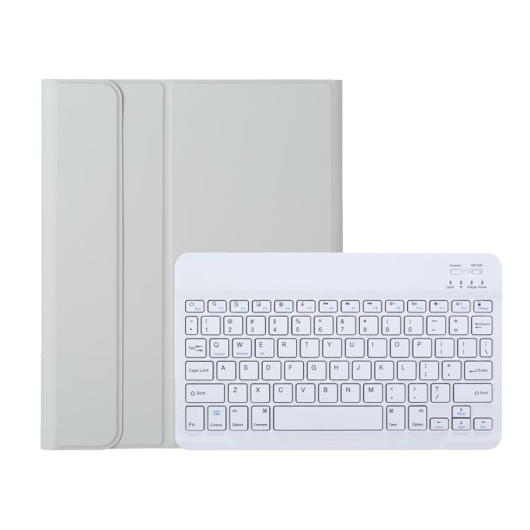 For iPad Pro 11 2024 A13B Lambskin Texture Bluetooth Touch Keyboard Leather Tablet Case with Pen Slot(Grey) - For iPad Pro by buy2fix | Online Shopping UK | buy2fix