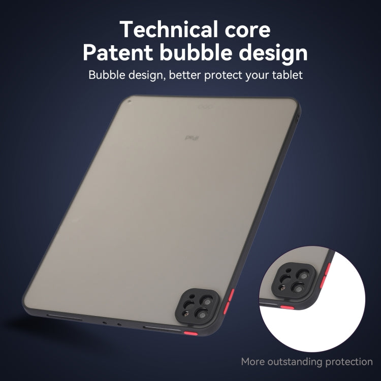 For iPad Pro 12.9 2022/2021/2020/2018 Skin Feel 2 in 1 PC Hybrid TPU Tablet Case(Black) - iPad Pro 12.9 (2022/2021) Cases by buy2fix | Online Shopping UK | buy2fix