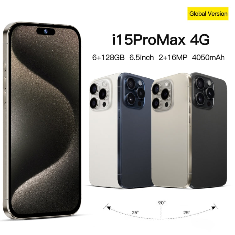 i15 Pro Max / Q5A, 6GB+128GB, 6.5 inch Screen, Face Identification, Android 10 MTK6762 Octa Core, OTG, NFC, Network: 4G, Dual SIM(Titanium White) - by buy2fix | Online Shopping UK | buy2fix