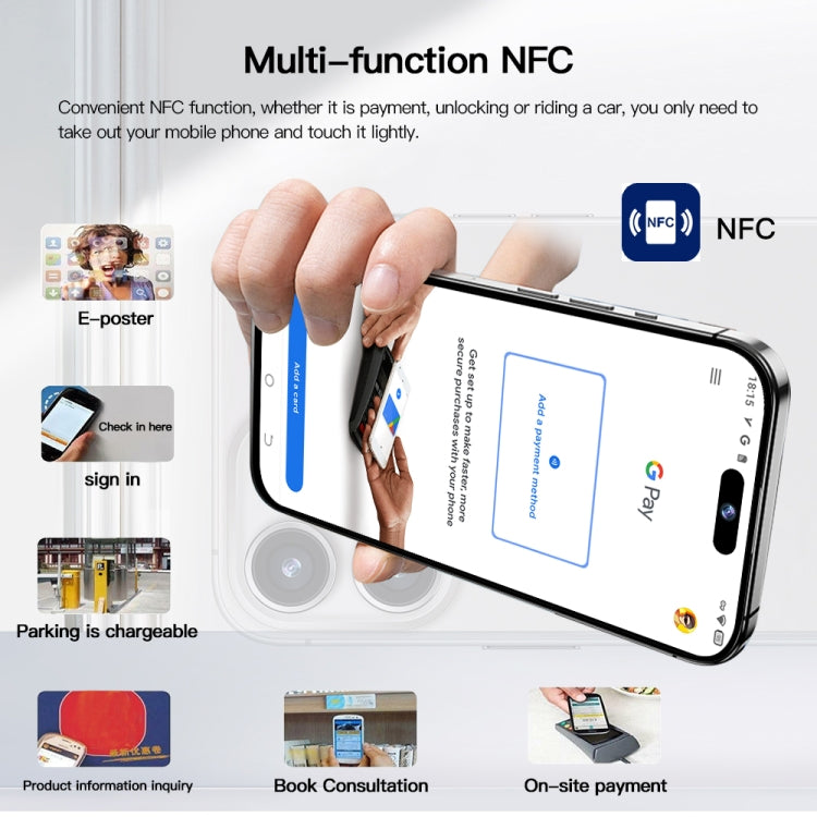 i15 Pro Max / Q5A, 6GB+128GB, 6.5 inch Screen, Face Identification, Android 10 MTK6762 Octa Core, OTG, NFC, Network: 4G, Dual SIM(Titanium White) - by buy2fix | Online Shopping UK | buy2fix
