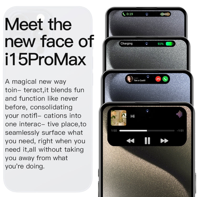 i15 Pro Max / Q5A, 6GB+128GB, 6.5 inch Screen, Face Identification, Android 10 MTK6762 Octa Core, OTG, NFC, Network: 4G, Dual SIM(Titanium White) - by buy2fix | Online Shopping UK | buy2fix