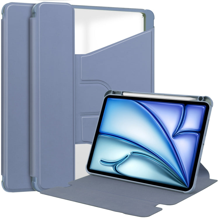 For iPad Air 13 2025 / 2024 Transparent Rotation Smart Leather Tablet Case(Lavender) - iPad Air 13 2025 / 2024 Cases by buy2fix | Online Shopping UK | buy2fix