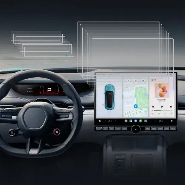 For XIAOMI SU7 25pcs Car Navigator Protective Film Tempered Glass Film by buy2fix