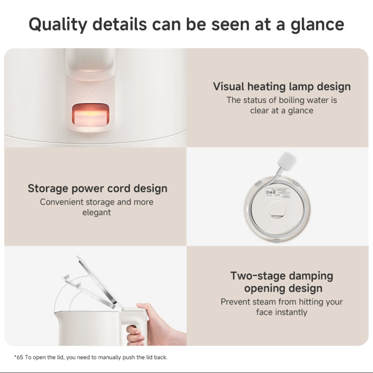 Xiaomi Mijia 1.5L 1500W Electric Kettle C1, CN Plug(White) by Xiaomi
